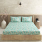 Jardin Teal 100% Cotton Antibacterial Bedsheet Set