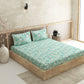 Jardin Teal 100% Cotton Antibacterial Bedsheet Set