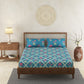 Koral Blue 100% Cotton Antibacterial Bedsheet Set