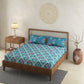 Koral Blue 100% Cotton Antibacterial Bedsheet Set