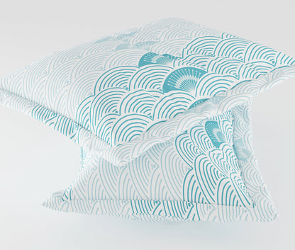 Metrico Blue 100% Cotton Antibacterial Bedsheet Set