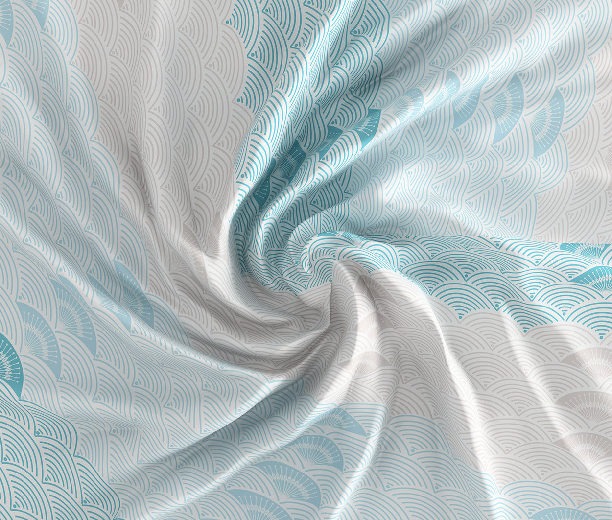 Metrico Blue 100% Cotton Antibacterial Bedsheet Set