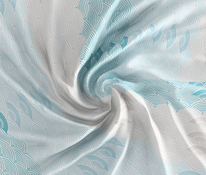 Metrico Blue 100% Cotton Antibacterial Bedsheet Set