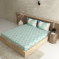 Moderne Teal 100% Cotton Antibacterial Bedsheet Set