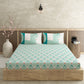 Moderne Teal 100% Cotton Antibacterial Bedsheet Set