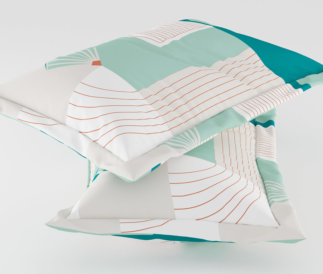 Moderne Teal 100% Cotton Antibacterial Bedsheet Set