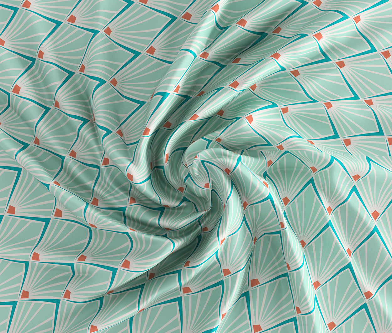 Moderne Teal 100% Cotton Antibacterial Bedsheet Set