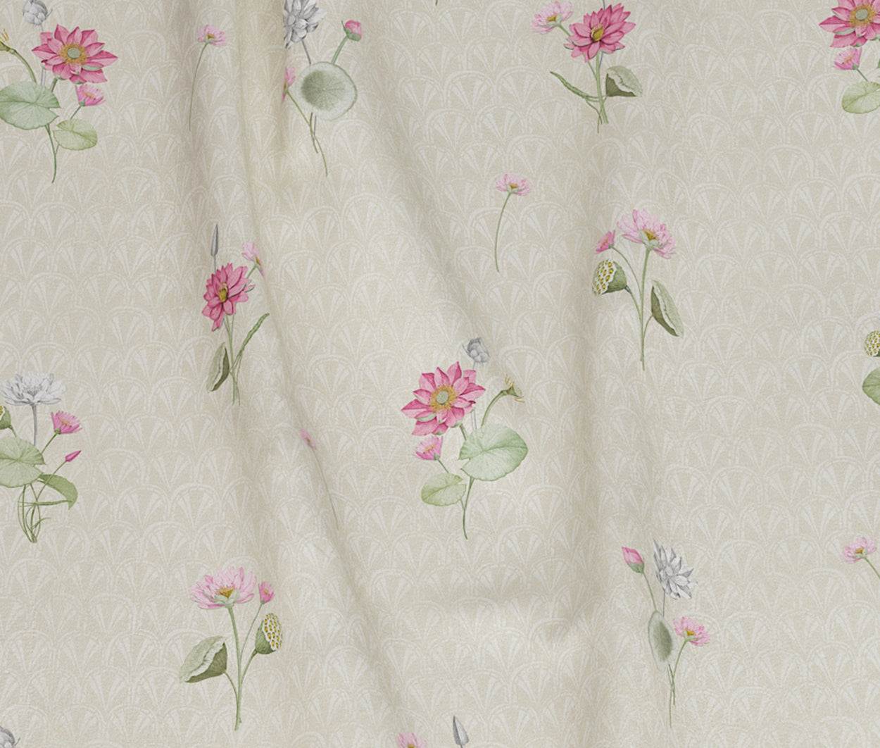 Padma Cream 100% Cotton Antibacterial Bedsheet Set