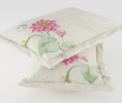 Padma Cream 100% Cotton Antibacterial Bedsheet Set