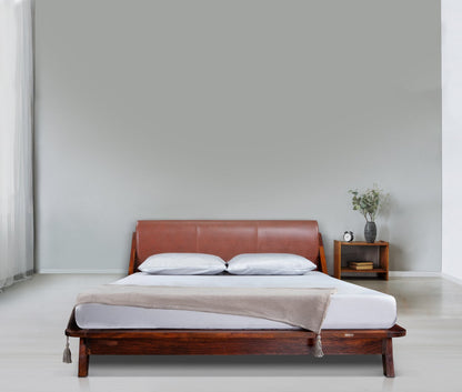 plush sheesham wood bed