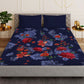 Scarlet Blue Designer Antibacterial Cotton Bed Linen Set by Rohit Bal