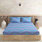 Sway Blue 100% Cotton Antibacterial Bedsheet Set
