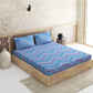 Sway Blue 100% Cotton Antibacterial Bedsheet Set