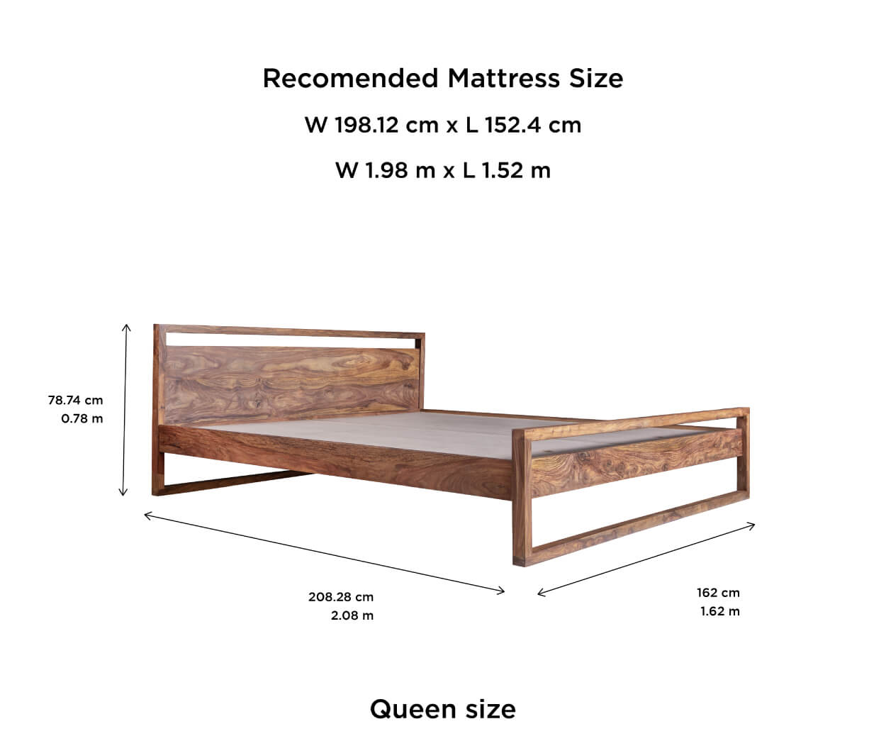 Synergy Sheesham Wood Bed