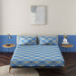 Trapeze Blue 100% Cotton Antibacterial Bedsheet