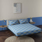 Trapeze Blue 100% Cotton Antibacterial Bedsheet