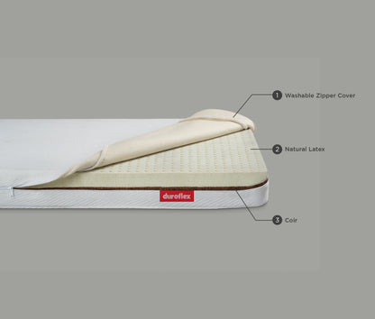 EcoNap Baby Crib Natural Latex Mattress - Shapes Bundle (with Mattress Protector and Fitted Sheet)