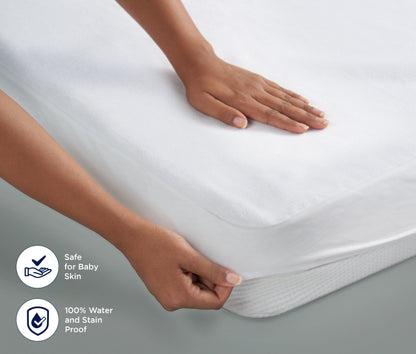 EcoNap Baby Crib Natural Latex Mattress - Shapes Bundle (with Mattress Protector and Fitted Sheet)