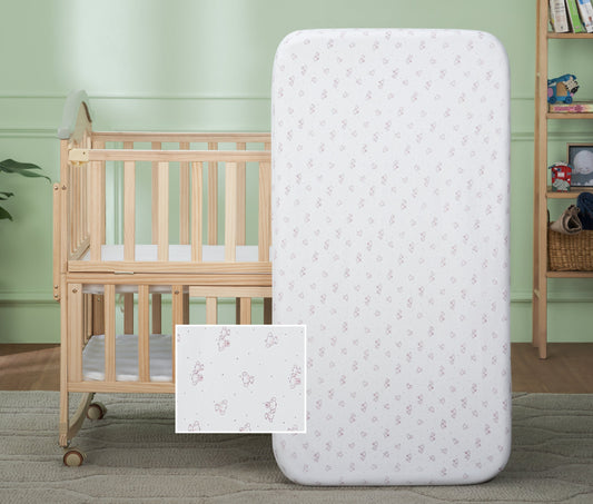 EcoNap Baby Crib Natural Latex Mattress - Koala Bundle (with Mattress Protector and Fitted Sheet)