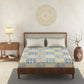Phool Blue 100% Cotton Antibacterial Bedsheet Set