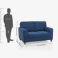 Utopia Blue Fabric Sofa