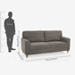 Utopia Grey Fabric Sofa