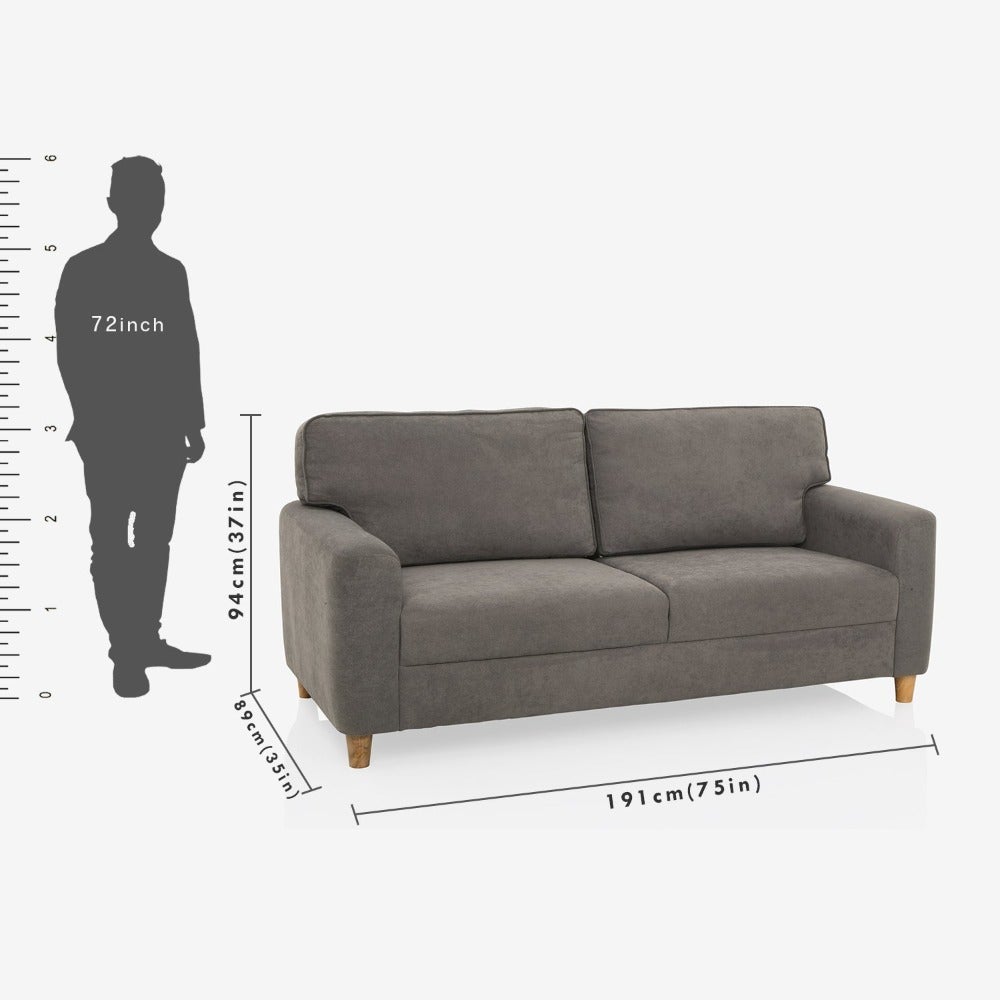 Utopia Grey Fabric Sofa