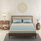 Vista Blue 100% Cotton Antibacterial Bedsheet Set