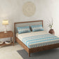 Vista Blue 100% Cotton Antibacterial Bedsheet Set