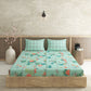 Edenia Teal 100% Cotton Antibacterial Bedsheet Set