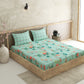 Edenia Teal 100% Cotton Antibacterial Bedsheet Set